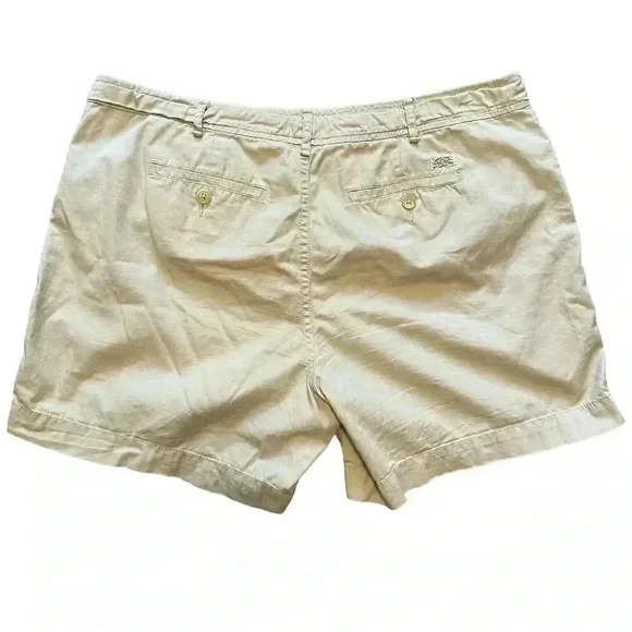 Lauren Jeans Co Ralph Lauren LRL Women’s Khaki Shorts Size 14 Petite Drawstring - Picture 5 of 6